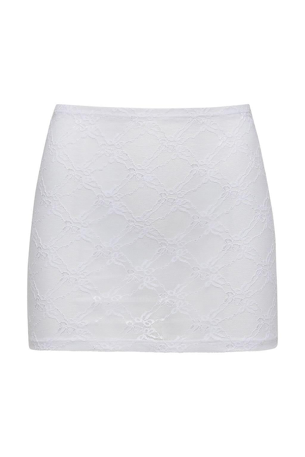 Bows Lace Micro Skirt