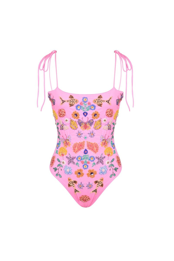 SW031 Mirrored Sea One Piece Pink