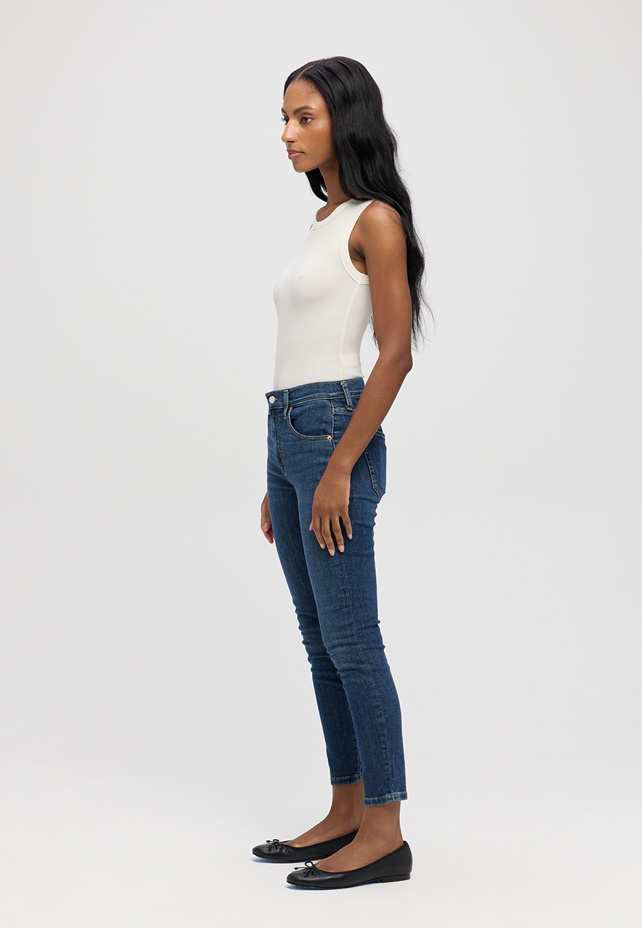 Giselle Mid Rise Skinny - Chrome Diopside