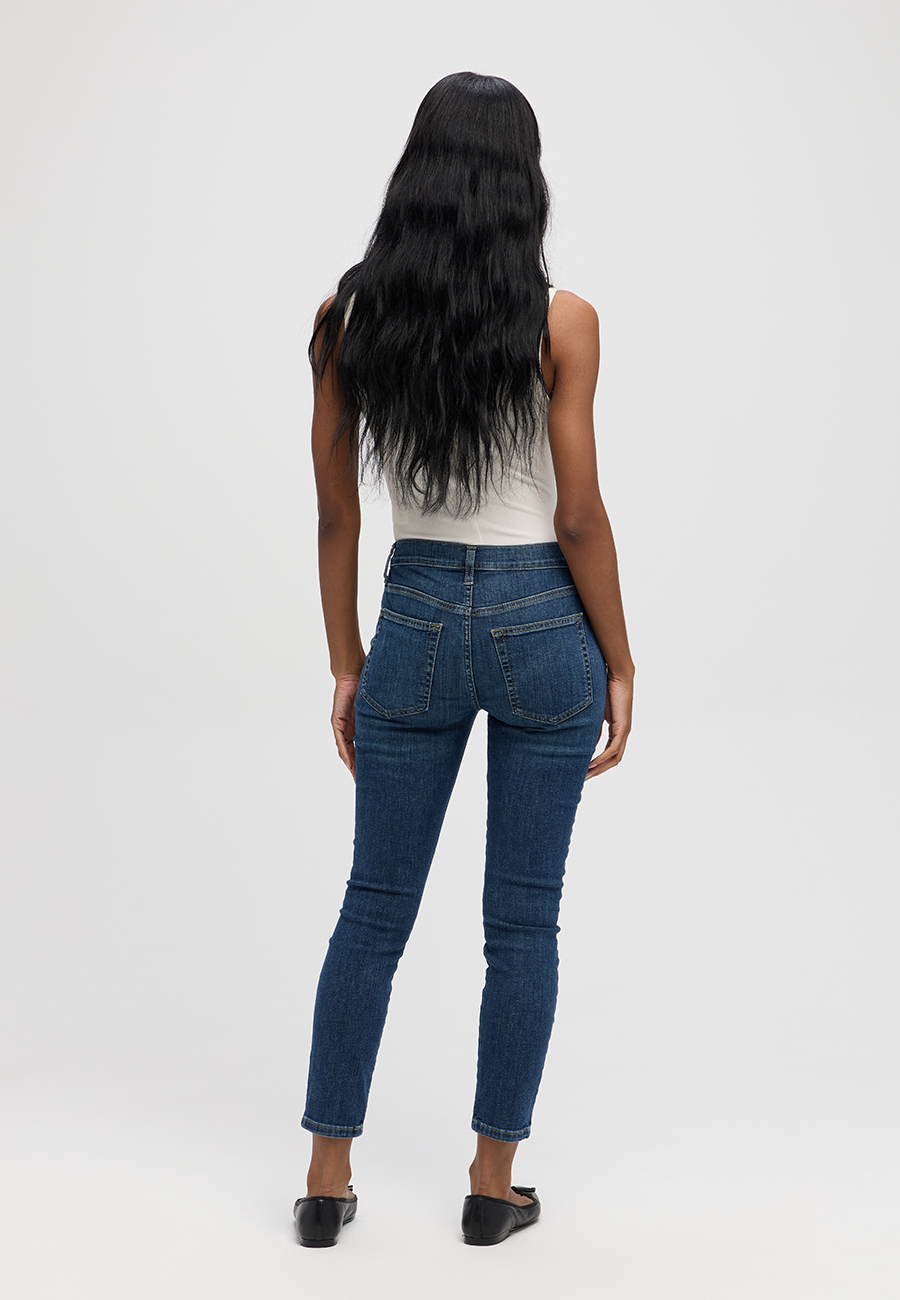 Giselle Mid Rise Skinny - Chrome Diopside