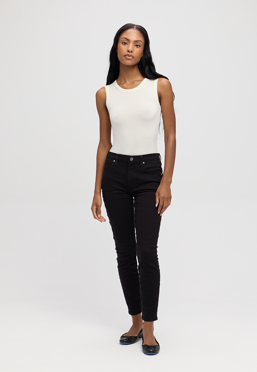 Giselle Mid Rise Skinny - Onyx