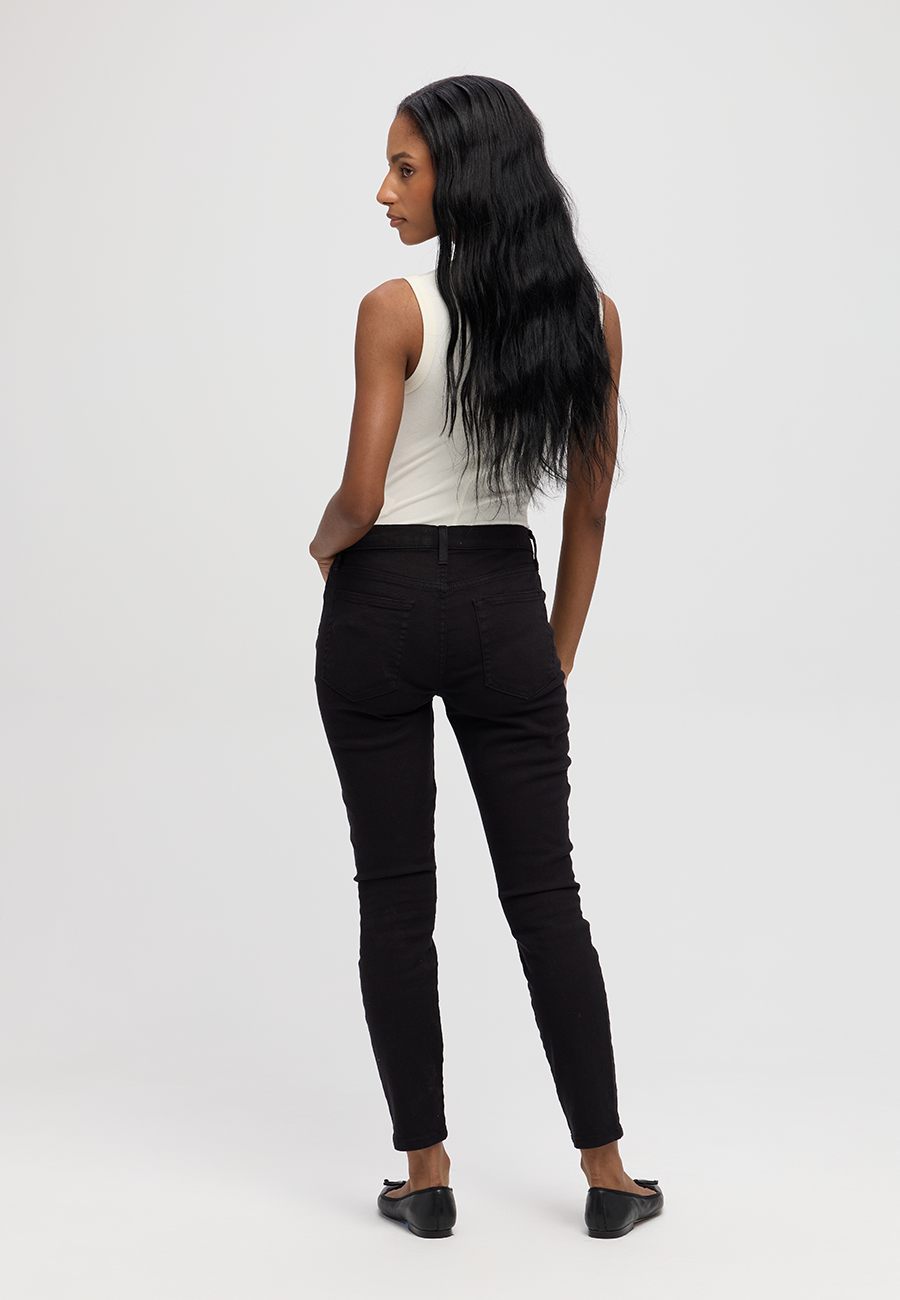 Giselle Mid Rise Skinny - Onyx
