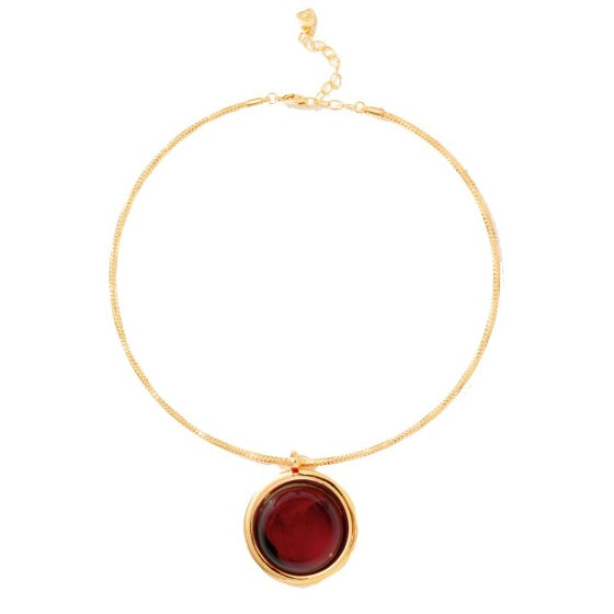 Maldives Necklace in Burgundy