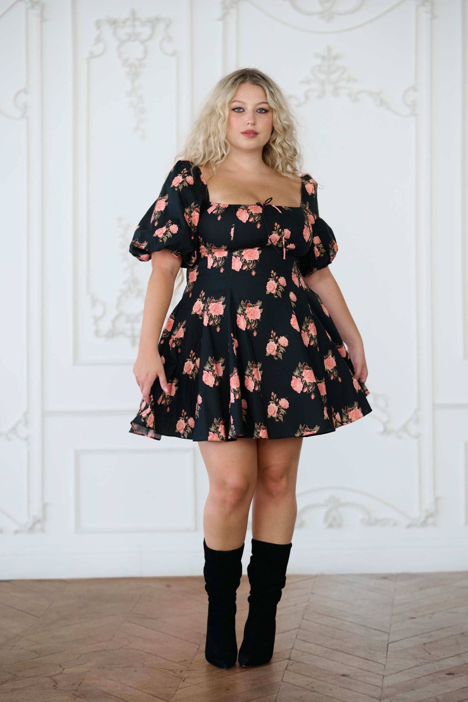 The Night Rose Mini Day Dress