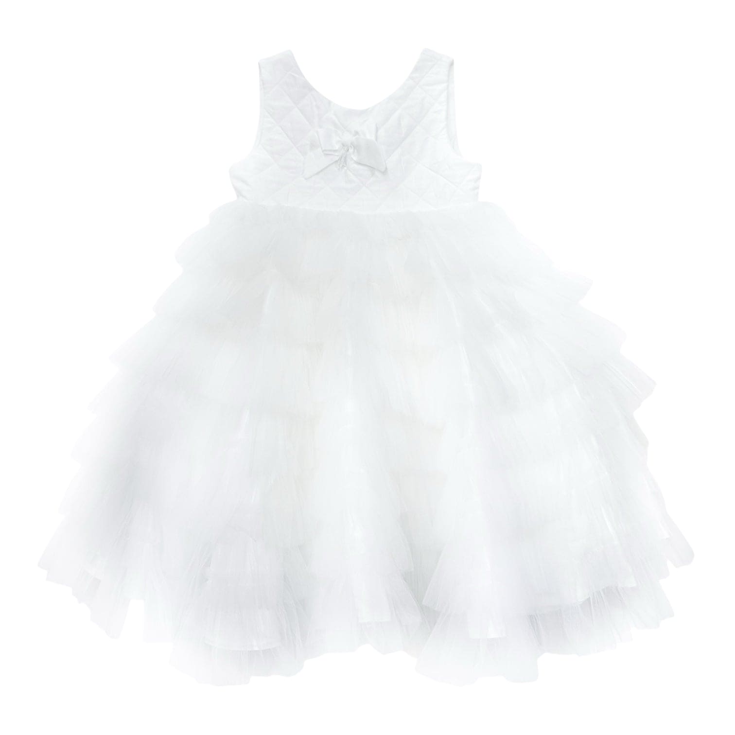 Poppy White Quilted Dress - Petite Maison Kids