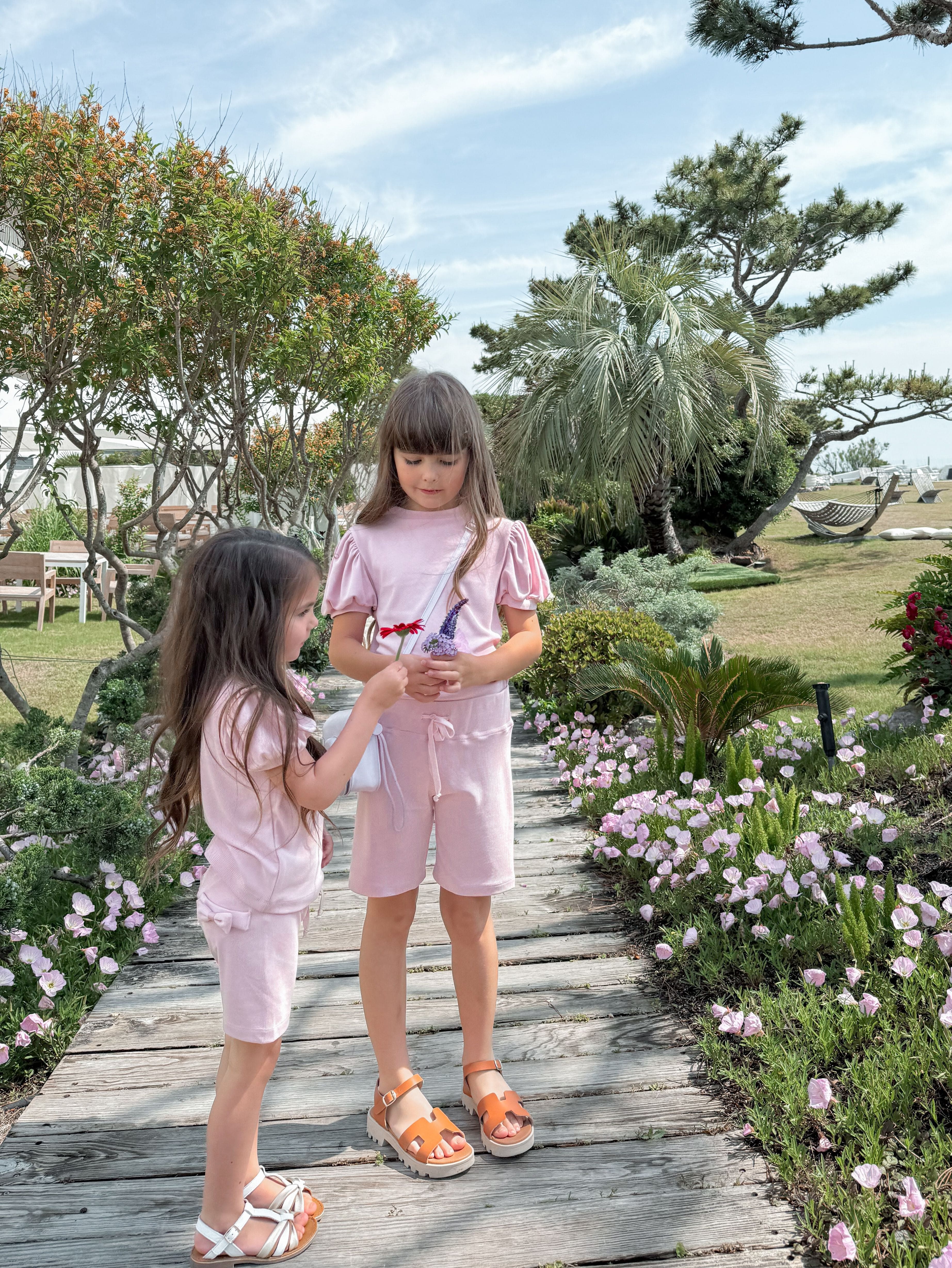 Pink Top and Biker Shorts Set - Petite Maison Kids