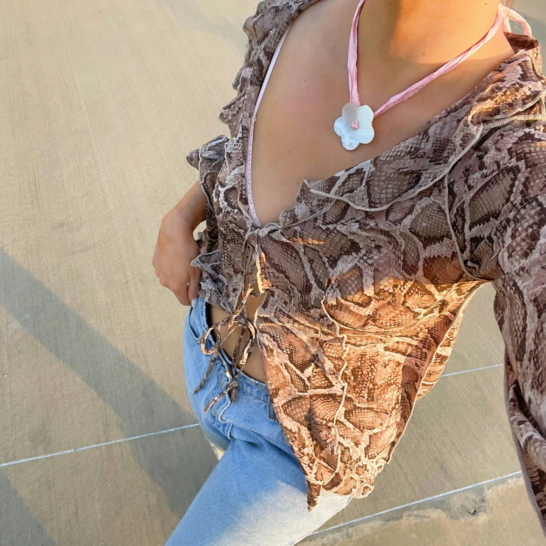 South of France Necklace in Pink