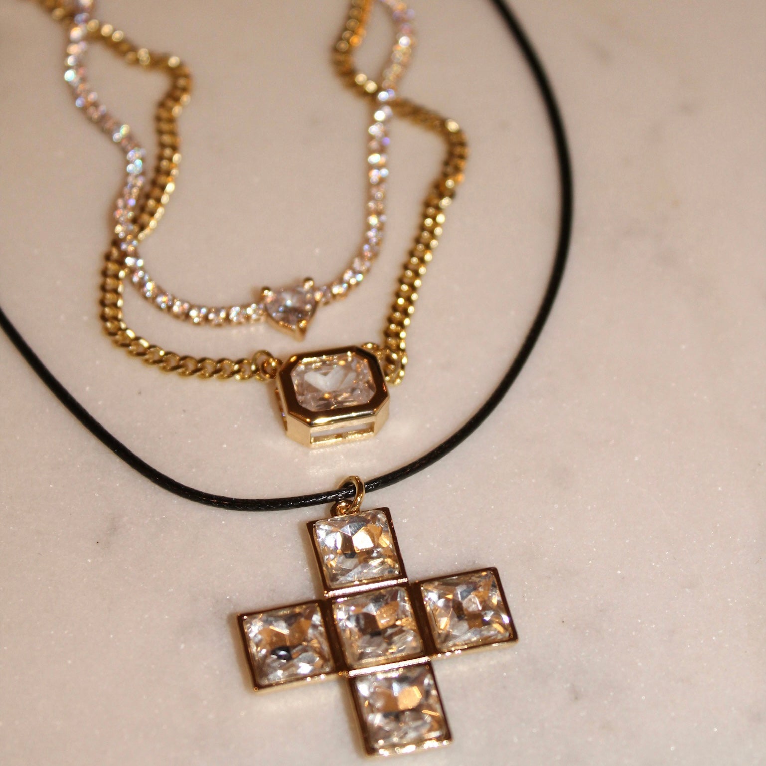 Venezia Crystal Cord Choker