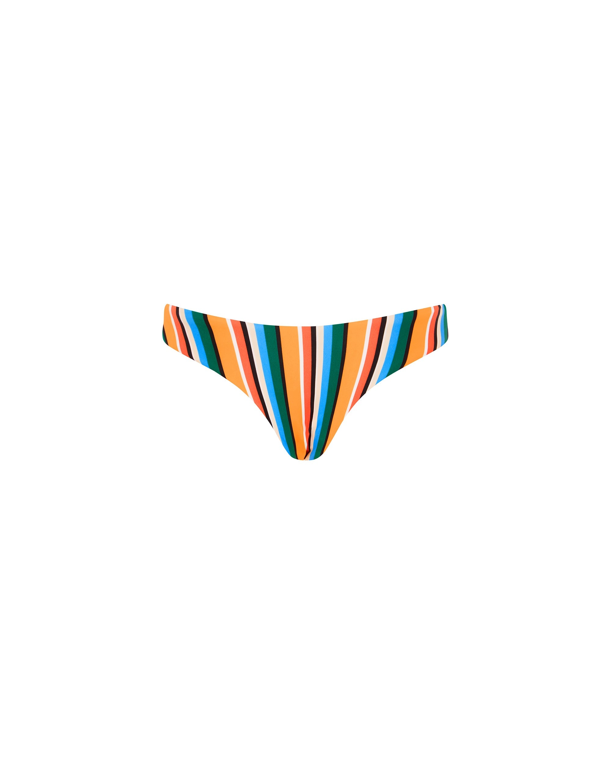 Studio image of the back of the 90s Pant in Verge, featuring its striped print and cheeky coverage.