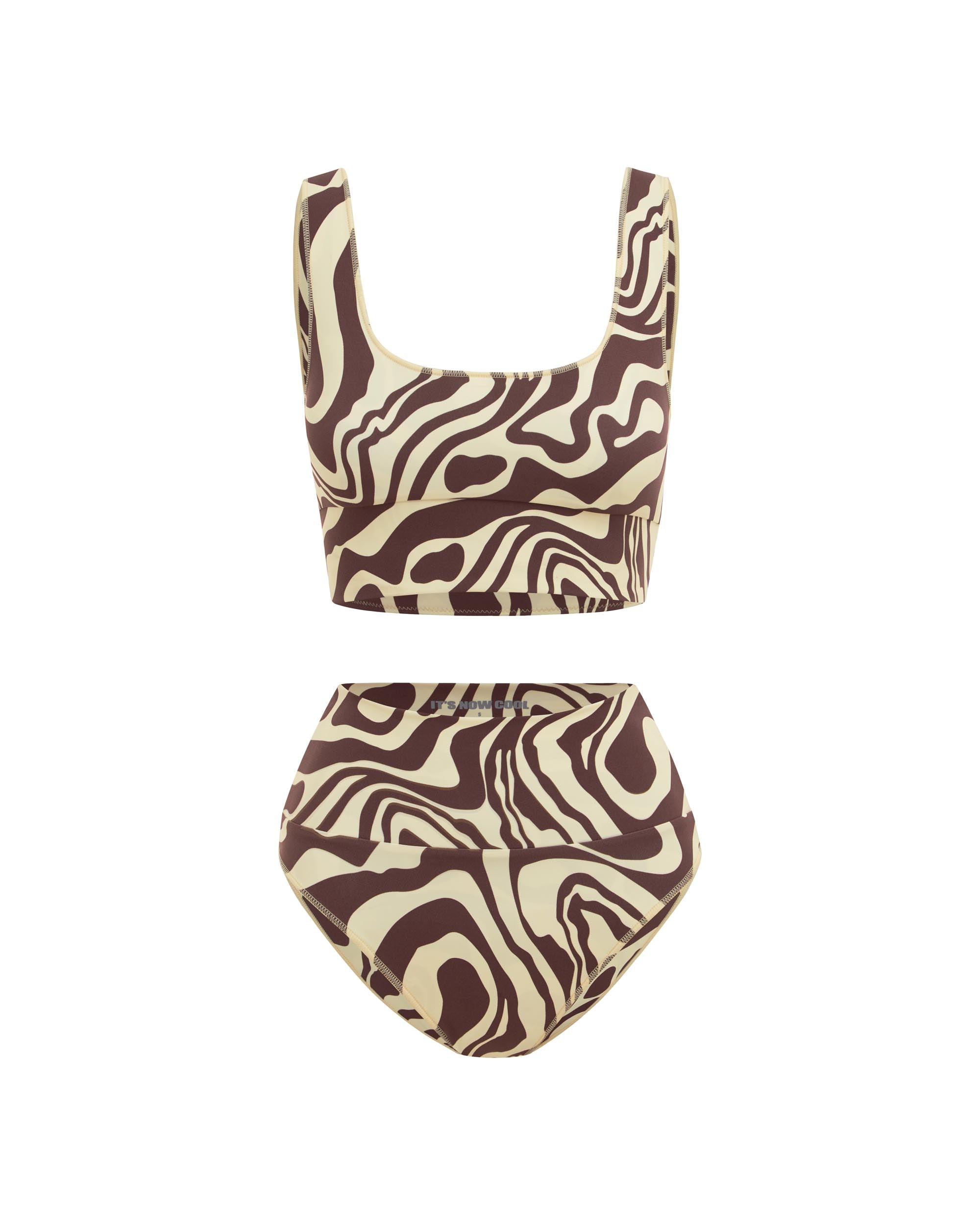 Studio image of the front of the Contour High Waist Pant - Capuccino.