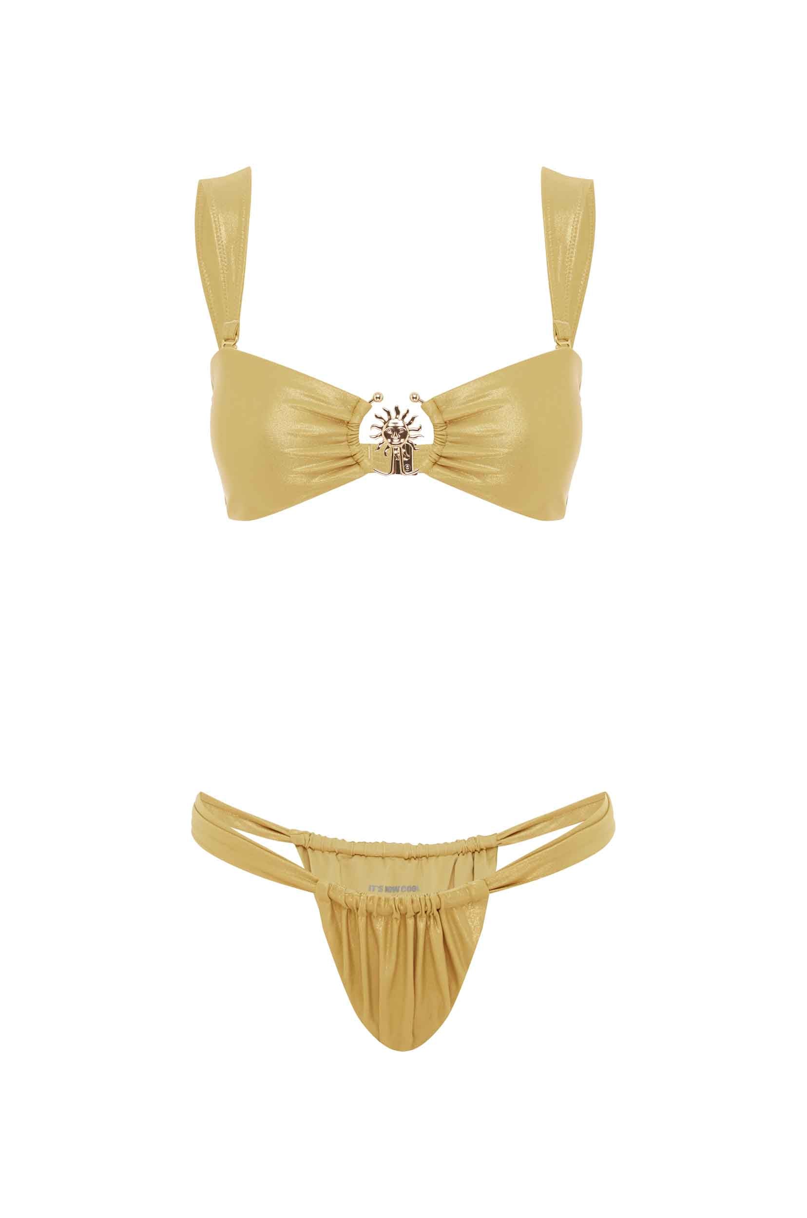 Studio image of the front of the Luxe Pant - Midas.