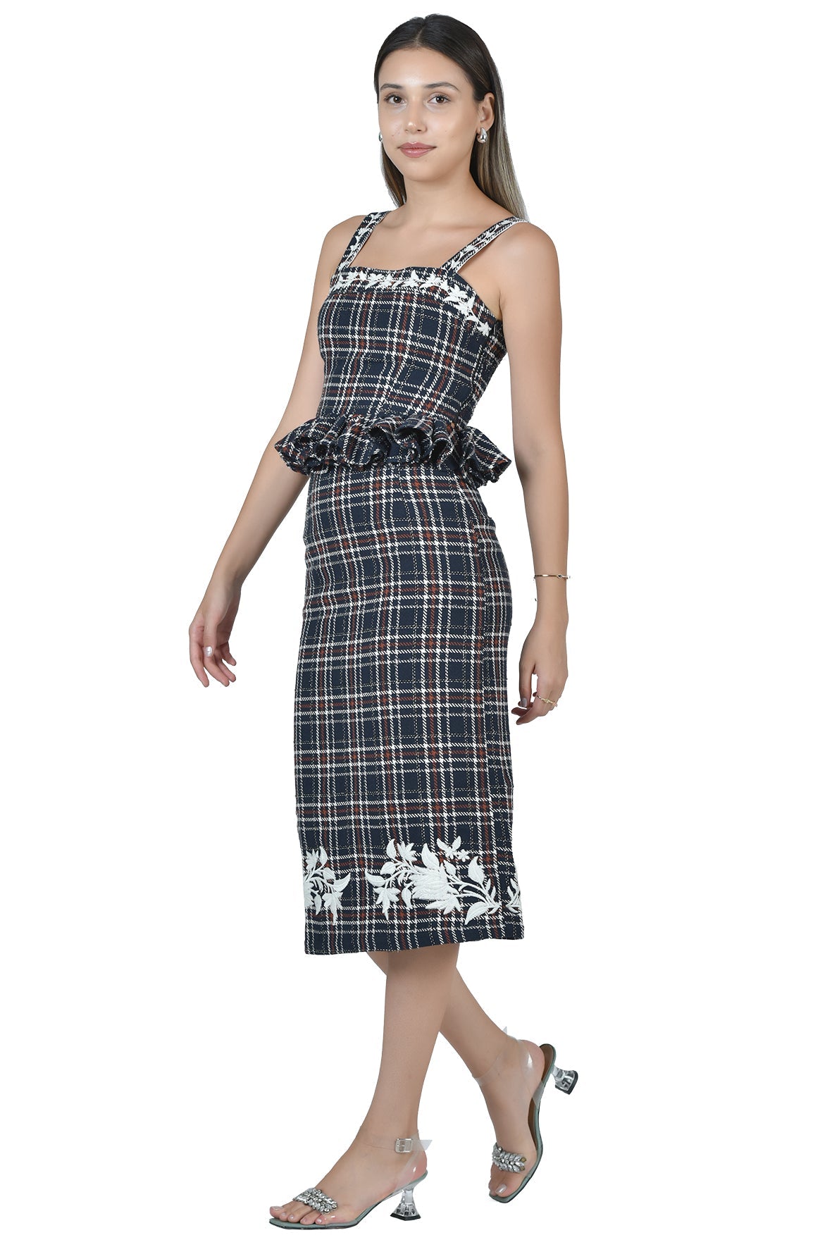 Jill Skirt | Navy Tartan