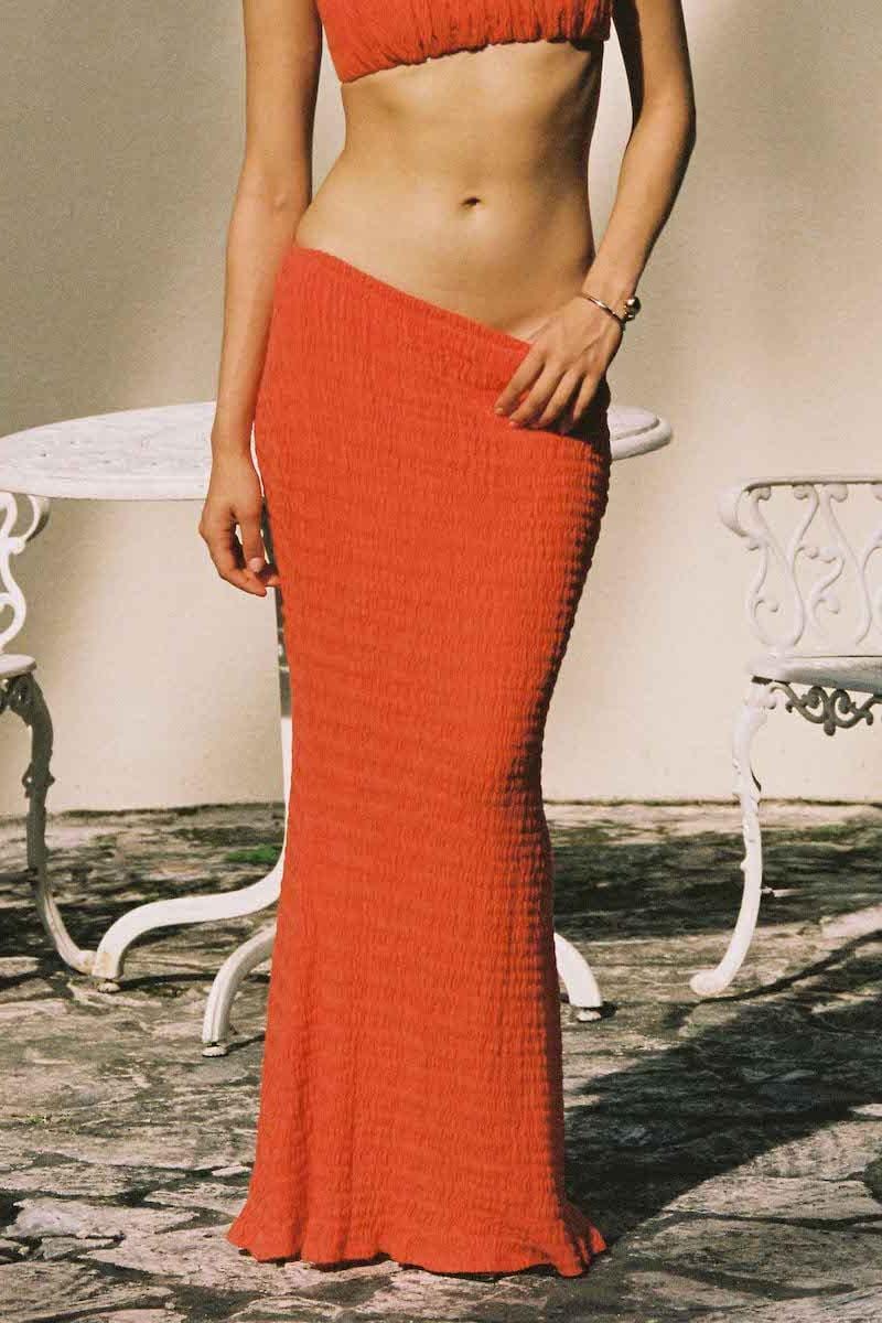 Tangerine Natalia Skirt