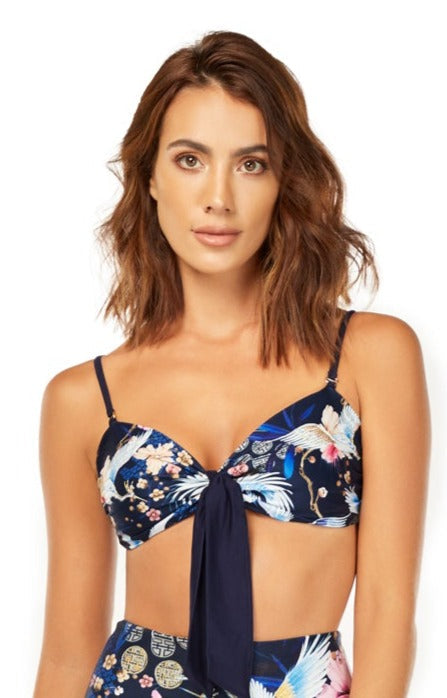 Crane Dance - Reversible Bandeau Bikini Top