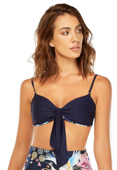 Crane Dance - Reversible Bandeau Bikini Top