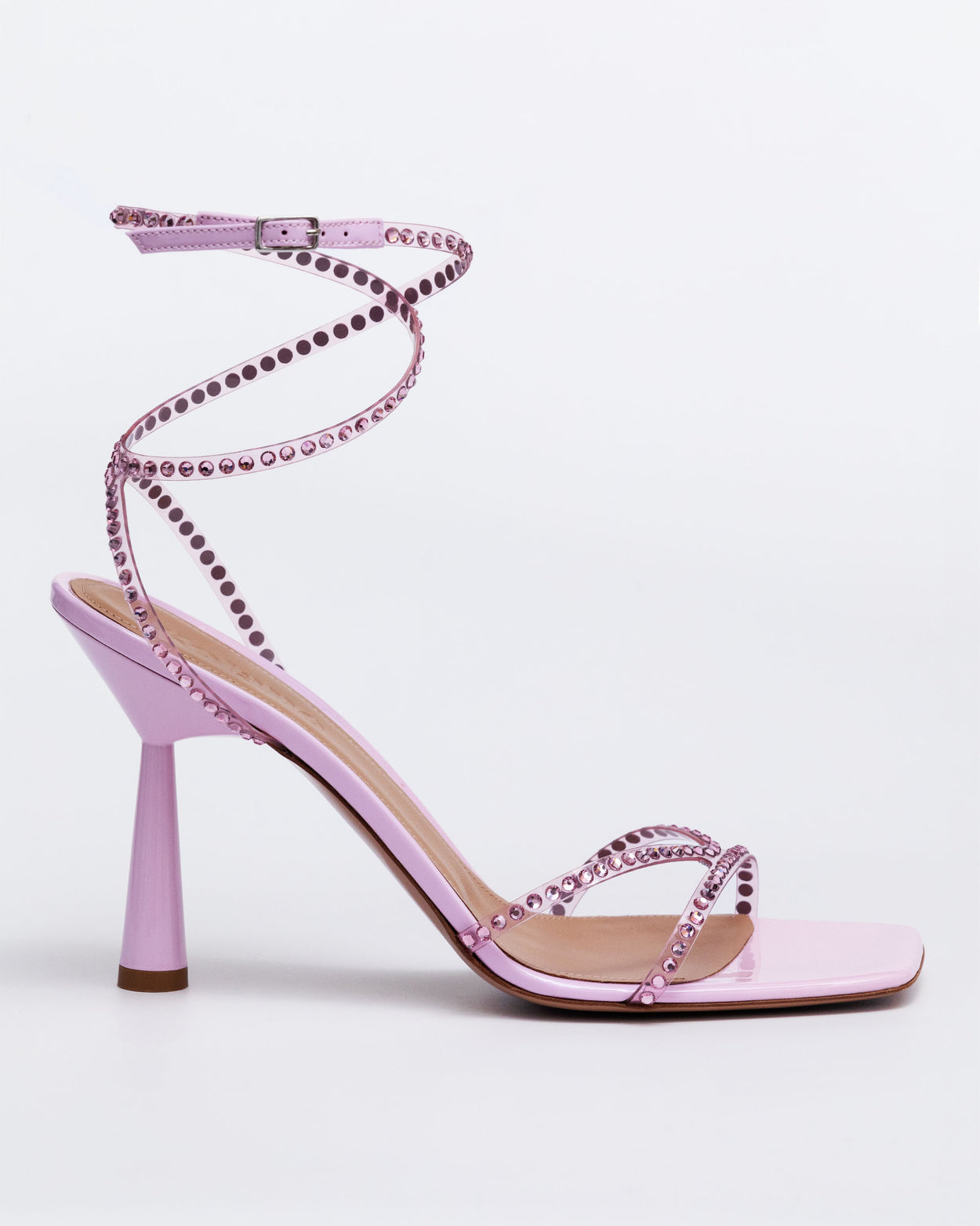 Kim Sandal 90 Crystal Embellished | Rose Pink