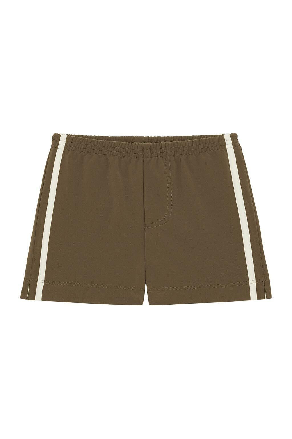 Khaki Mini Swim Trunk