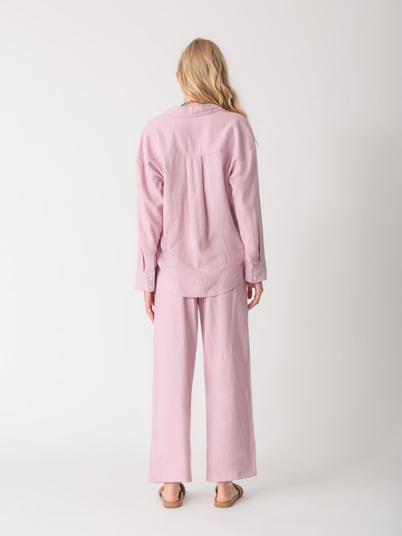 Sail Linen Pant - Dusty Rose