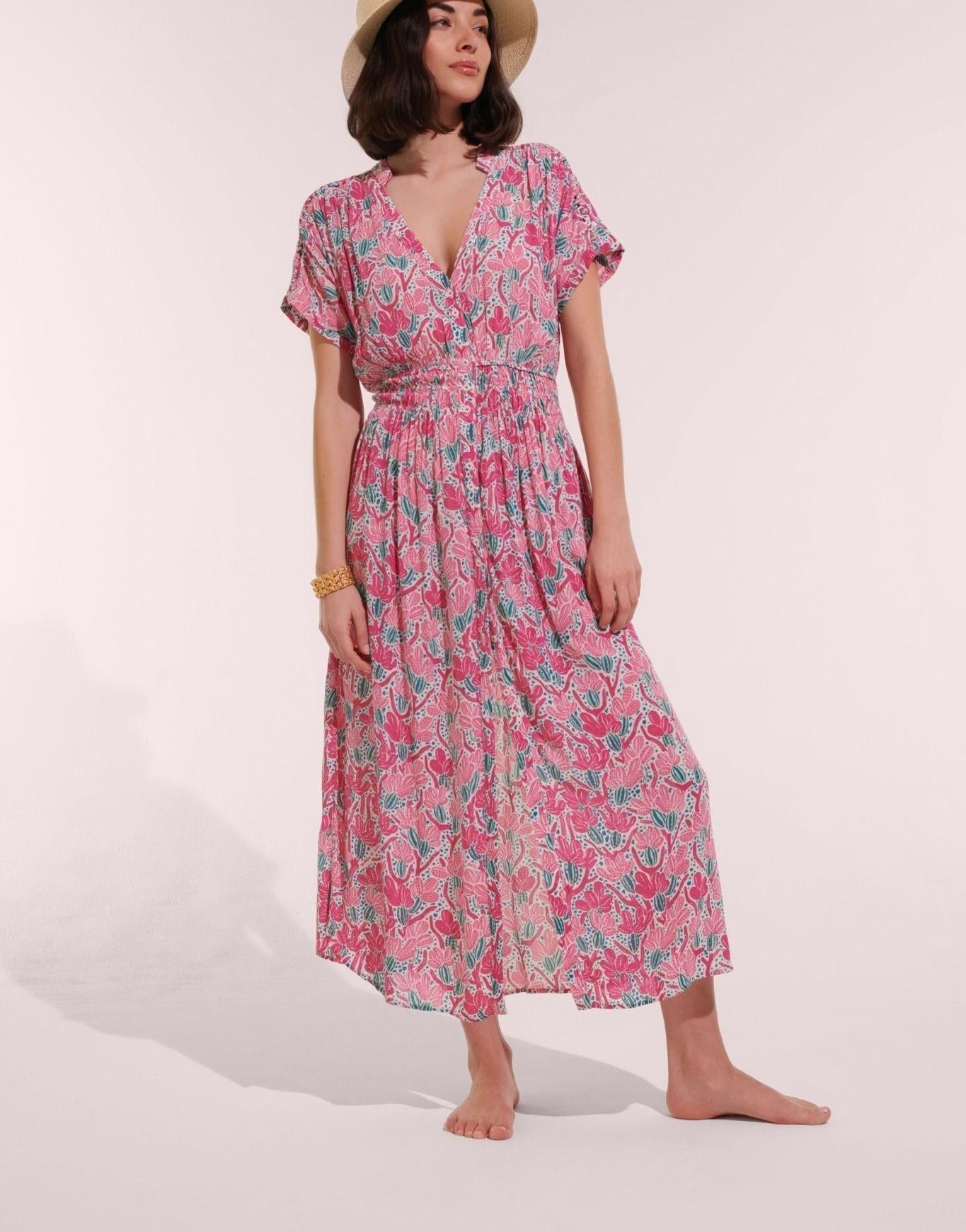 Long Dress Becky V - Poupette St Barths