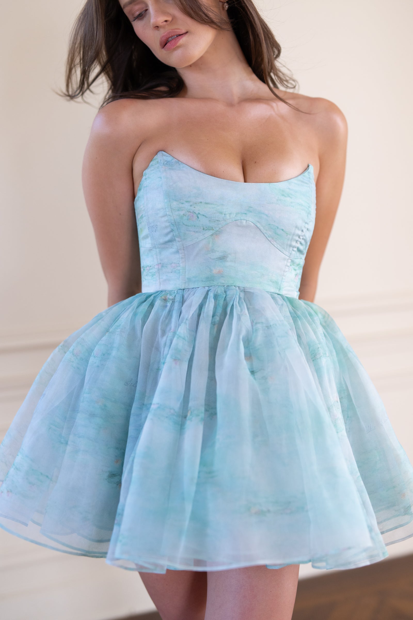 The Silk Gauze Water Lilies Veuve Dress