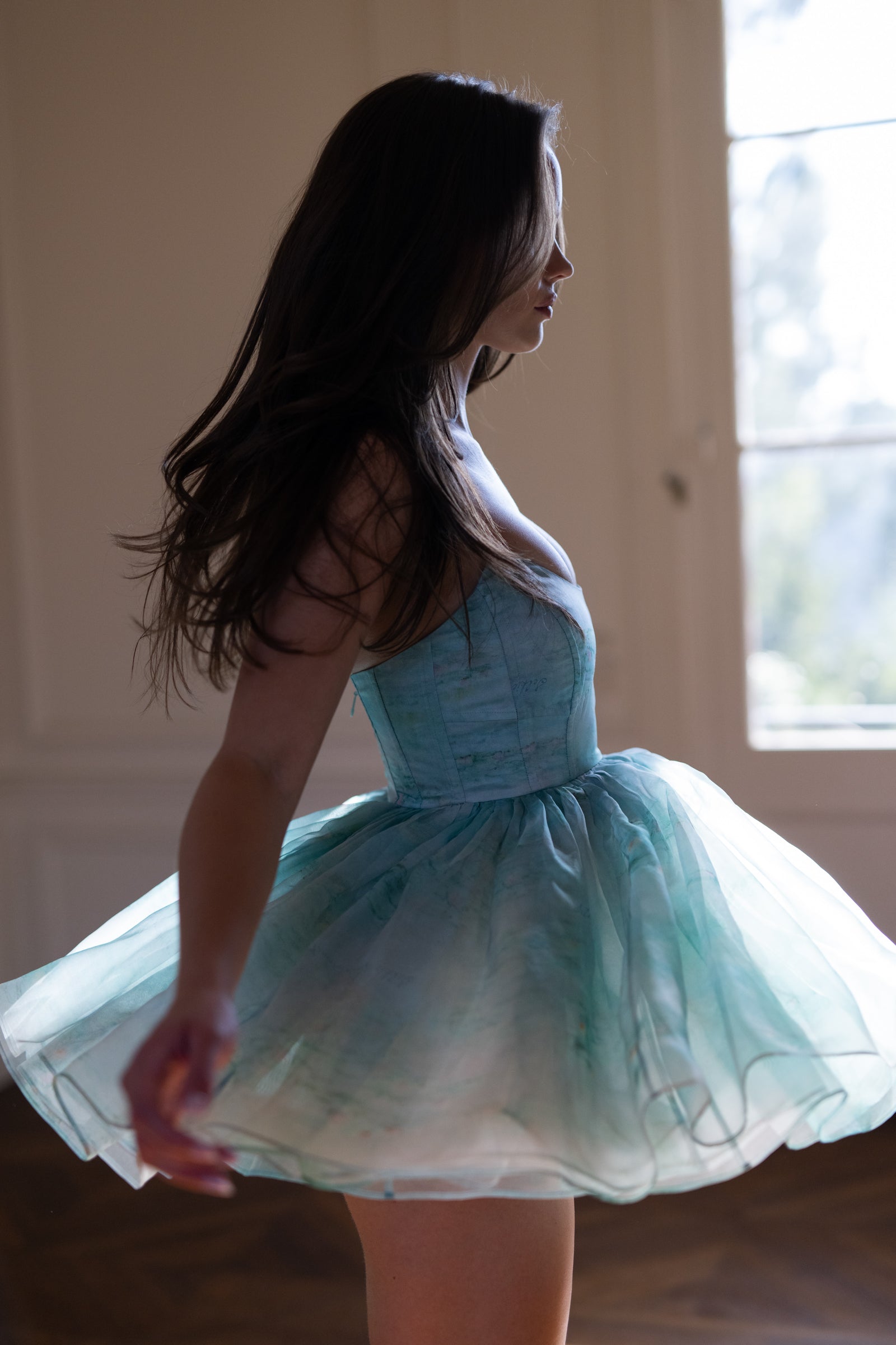 The Silk Gauze Water Lilies Veuve Dress