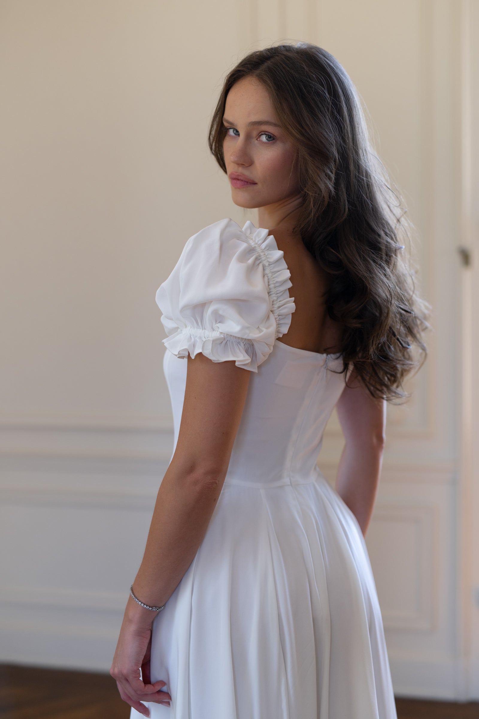 The Ivory Silk Garden Party Gown