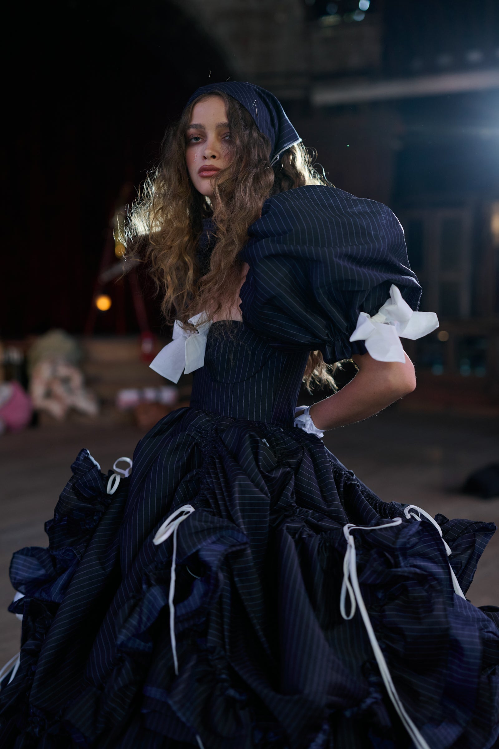 Put A Fork In It Pinstripe Gown