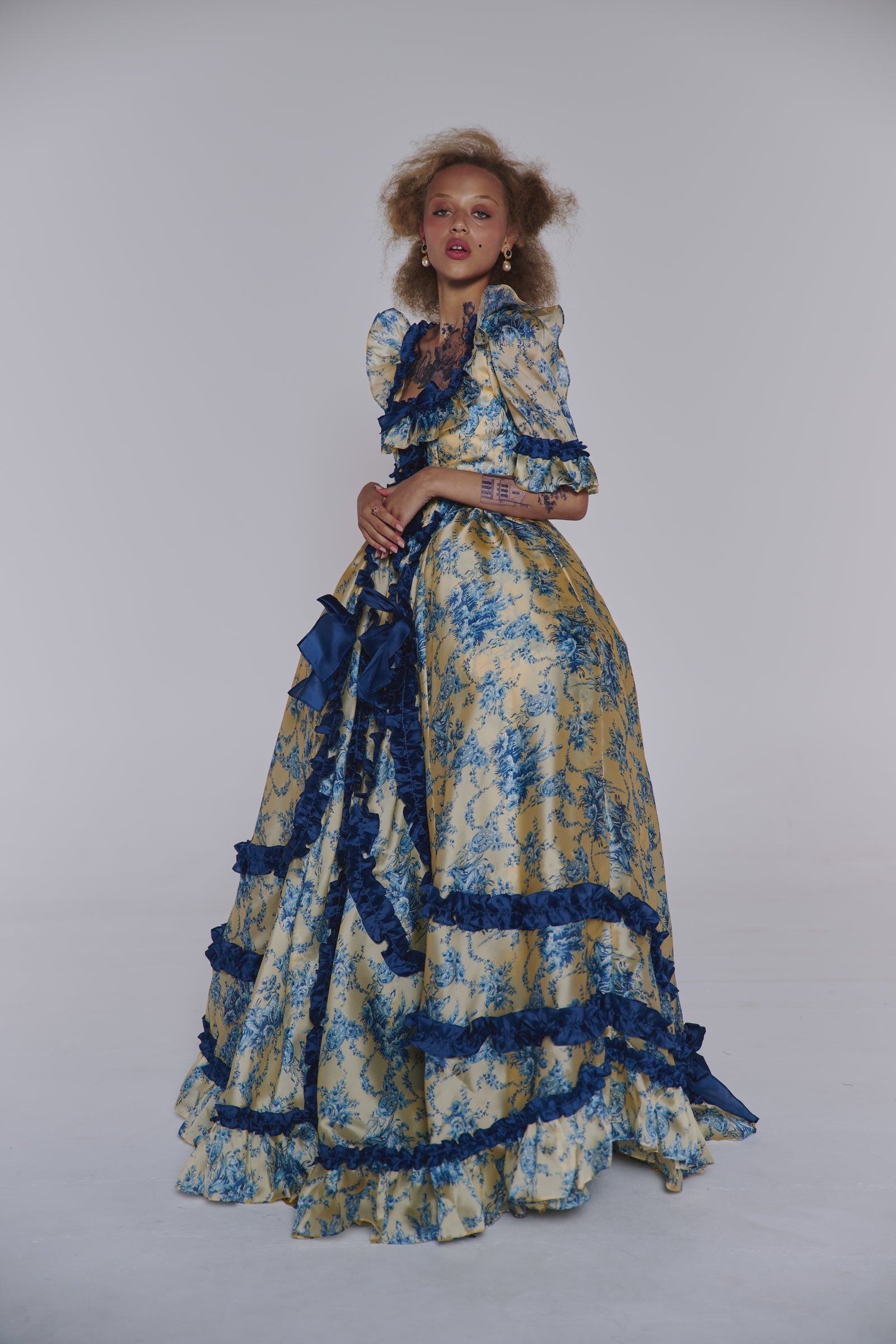 The Silk Satin Lumière Antoinette Gown