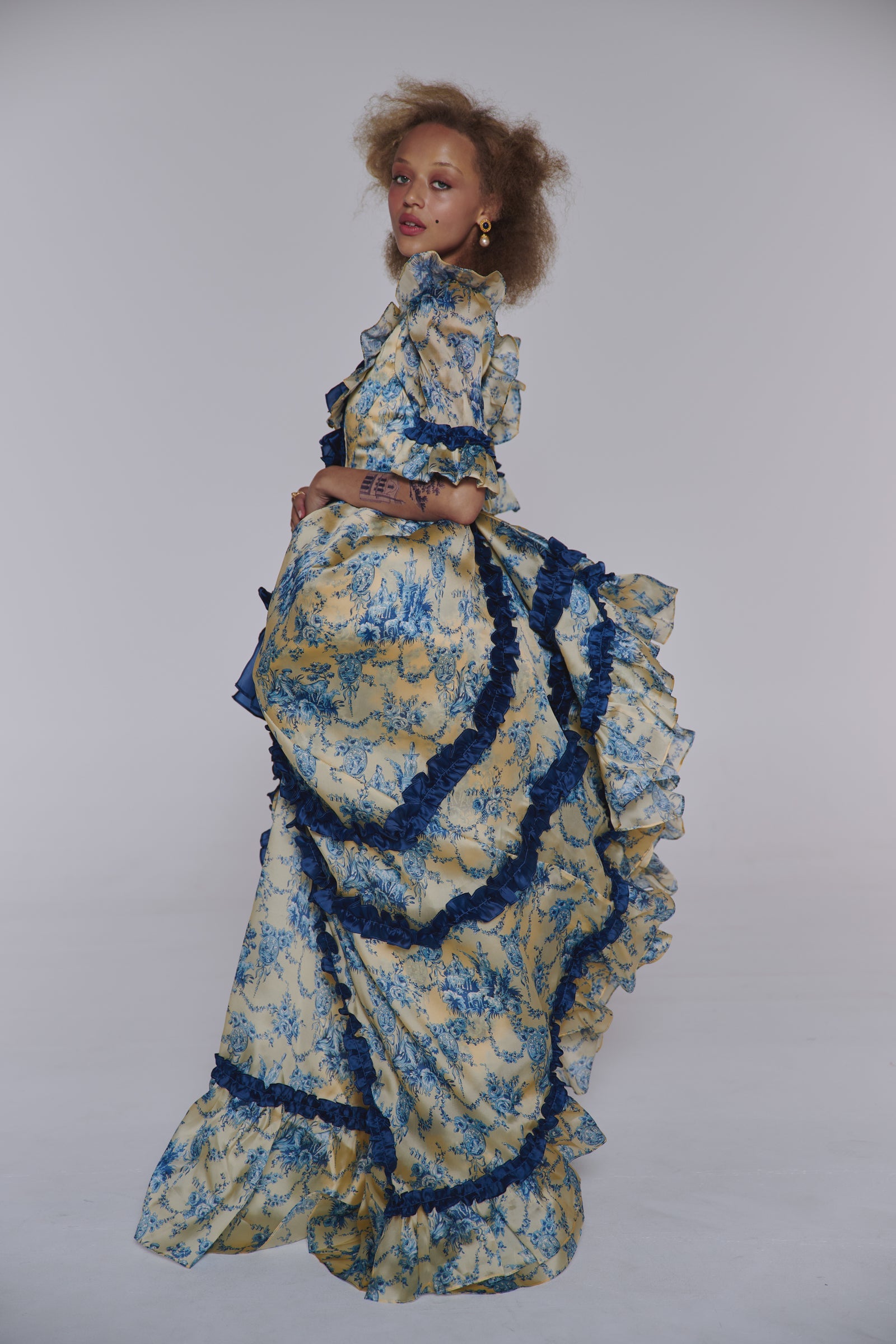 The Silk Satin Lumière Antoinette Gown