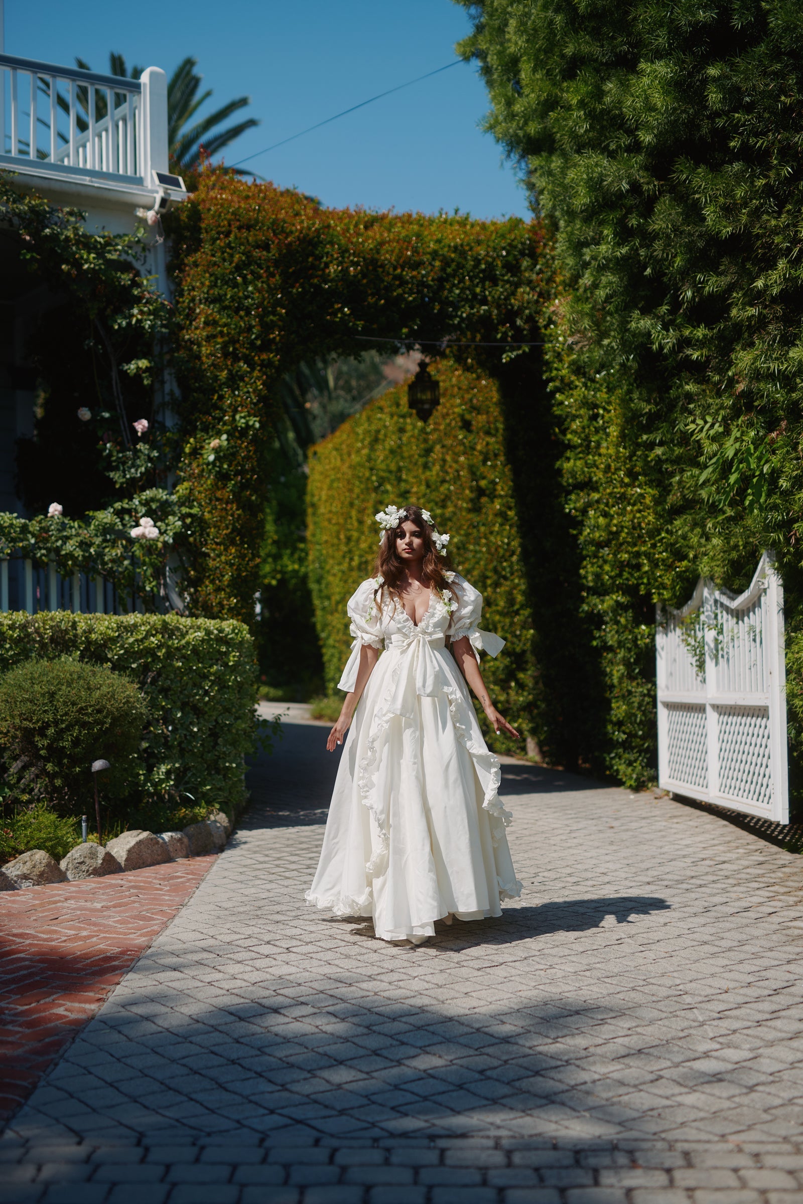 The Ivory Organdy Marie Gown