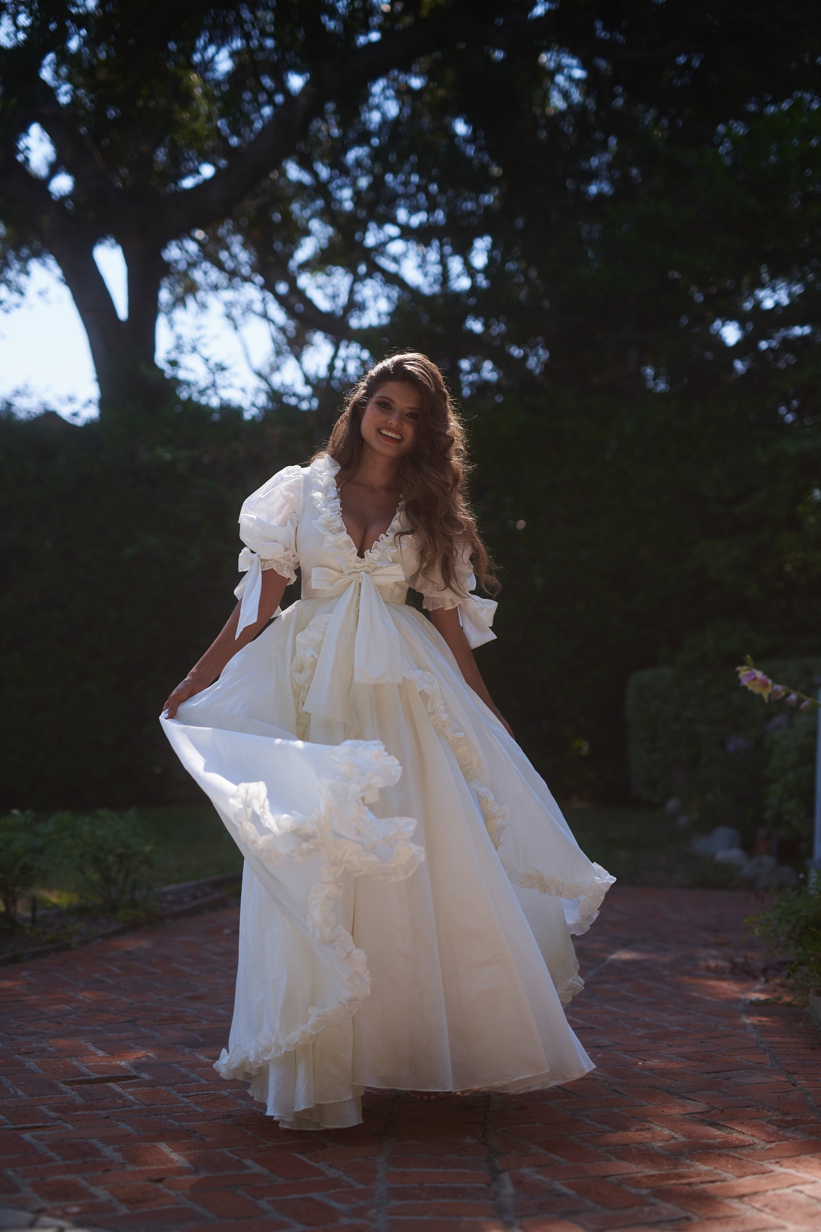 The Ivory Organdy Marie Gown