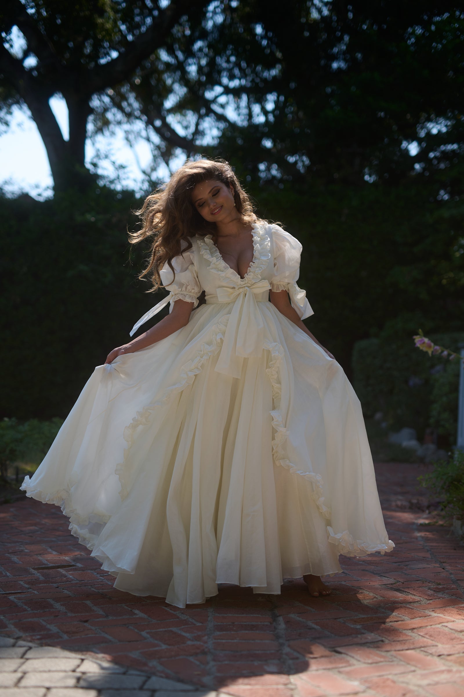 The Ivory Organdy Marie Gown