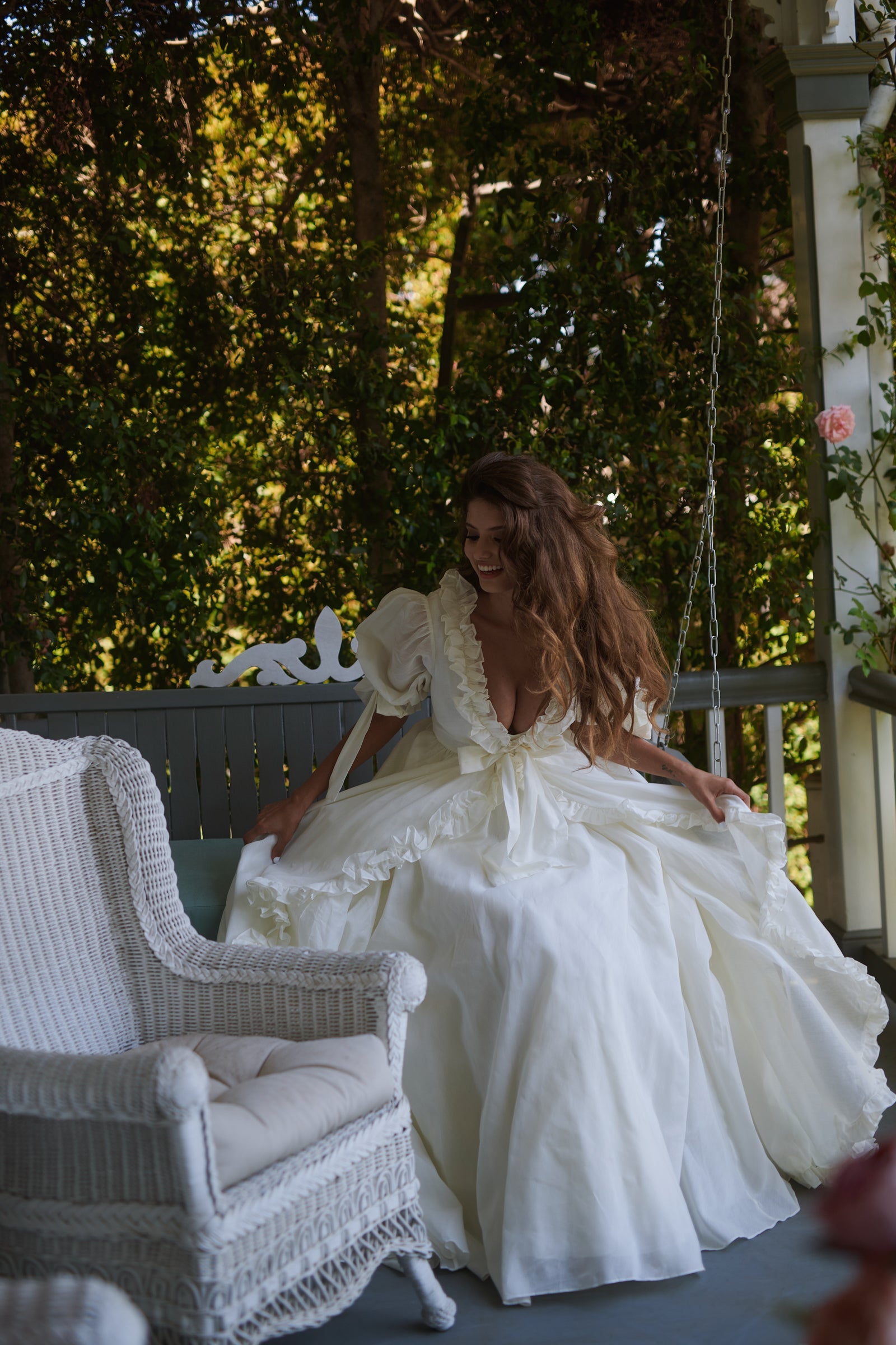 The Ivory Organdy Marie Gown