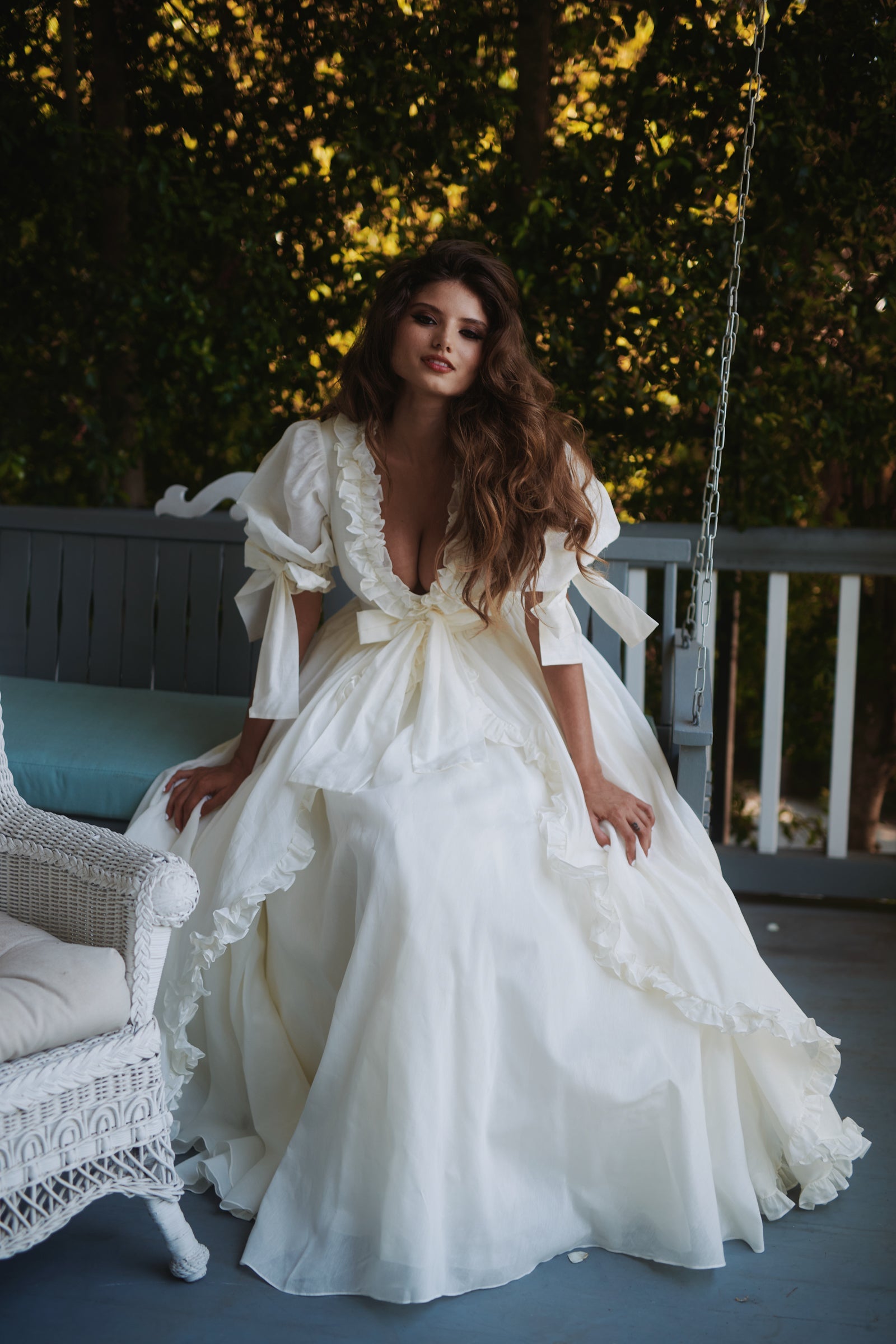 The Ivory Organdy Marie Gown