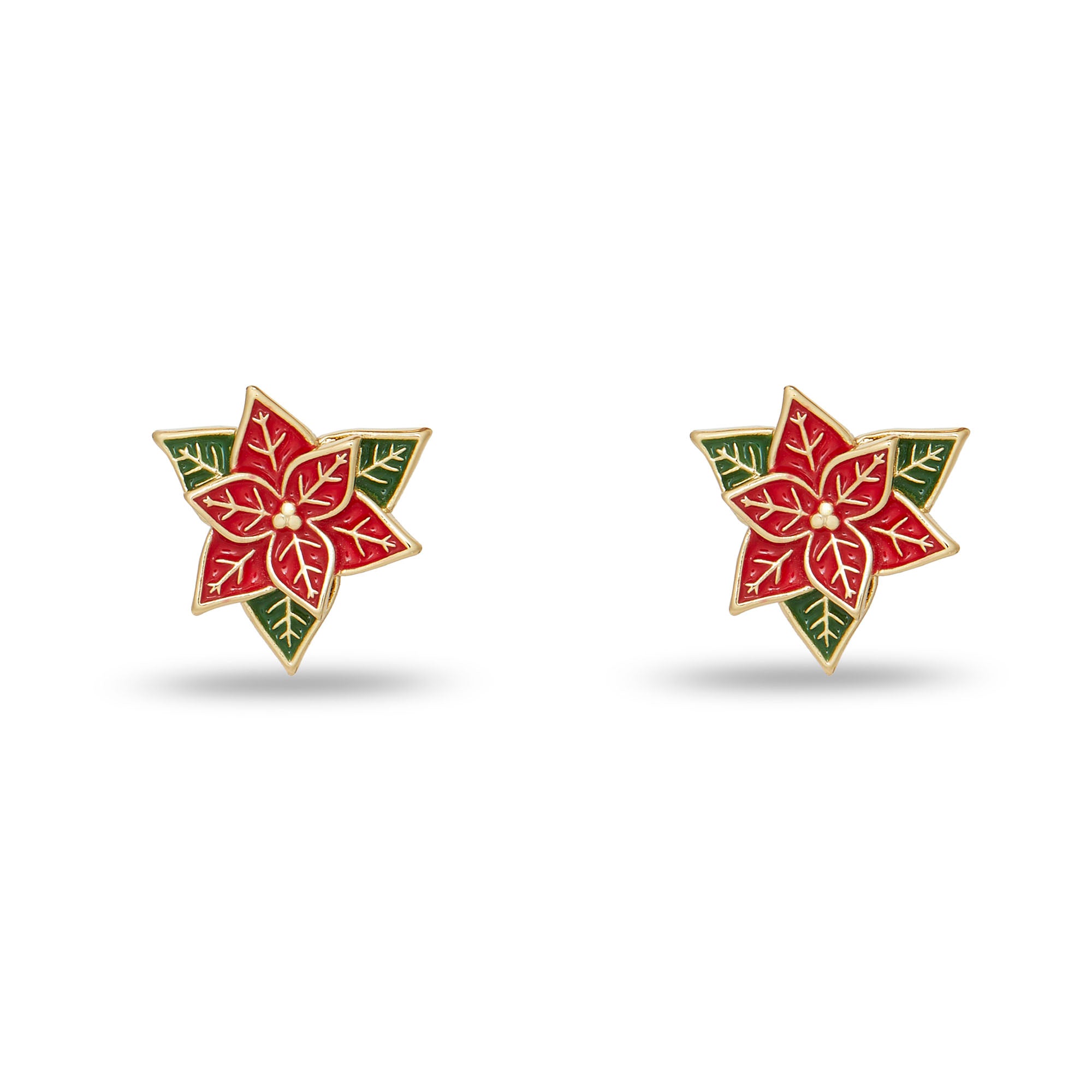 Poinsettia Studs
