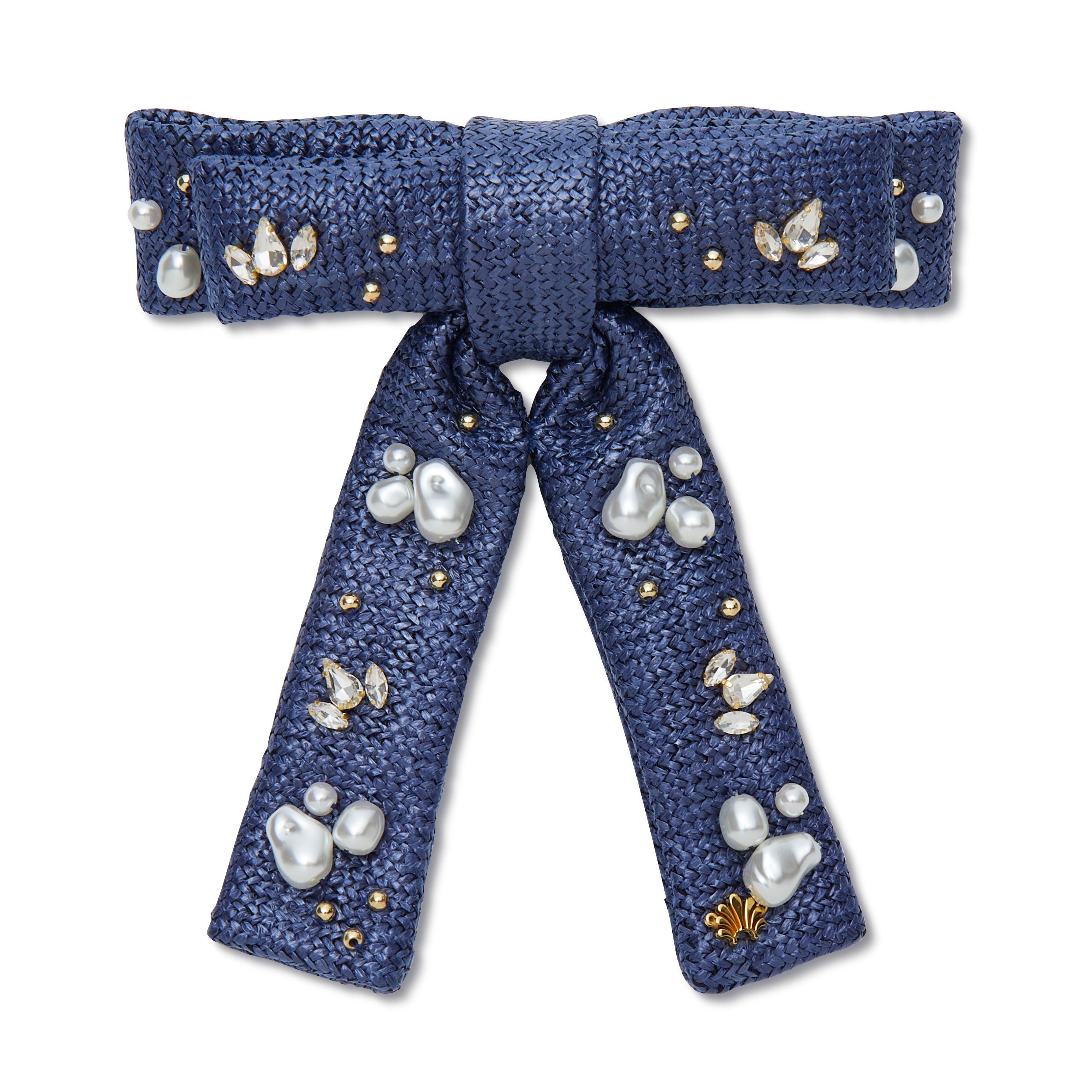 Antoinette Oasis Embellished Bow Barrette