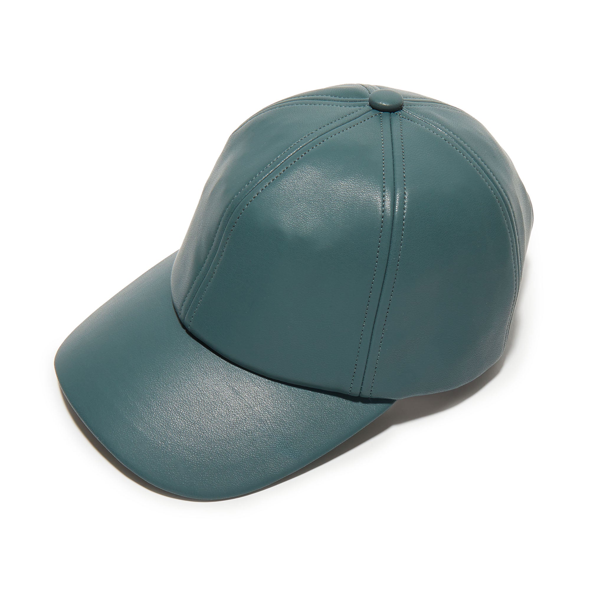 Faux Leather Baseball Cap