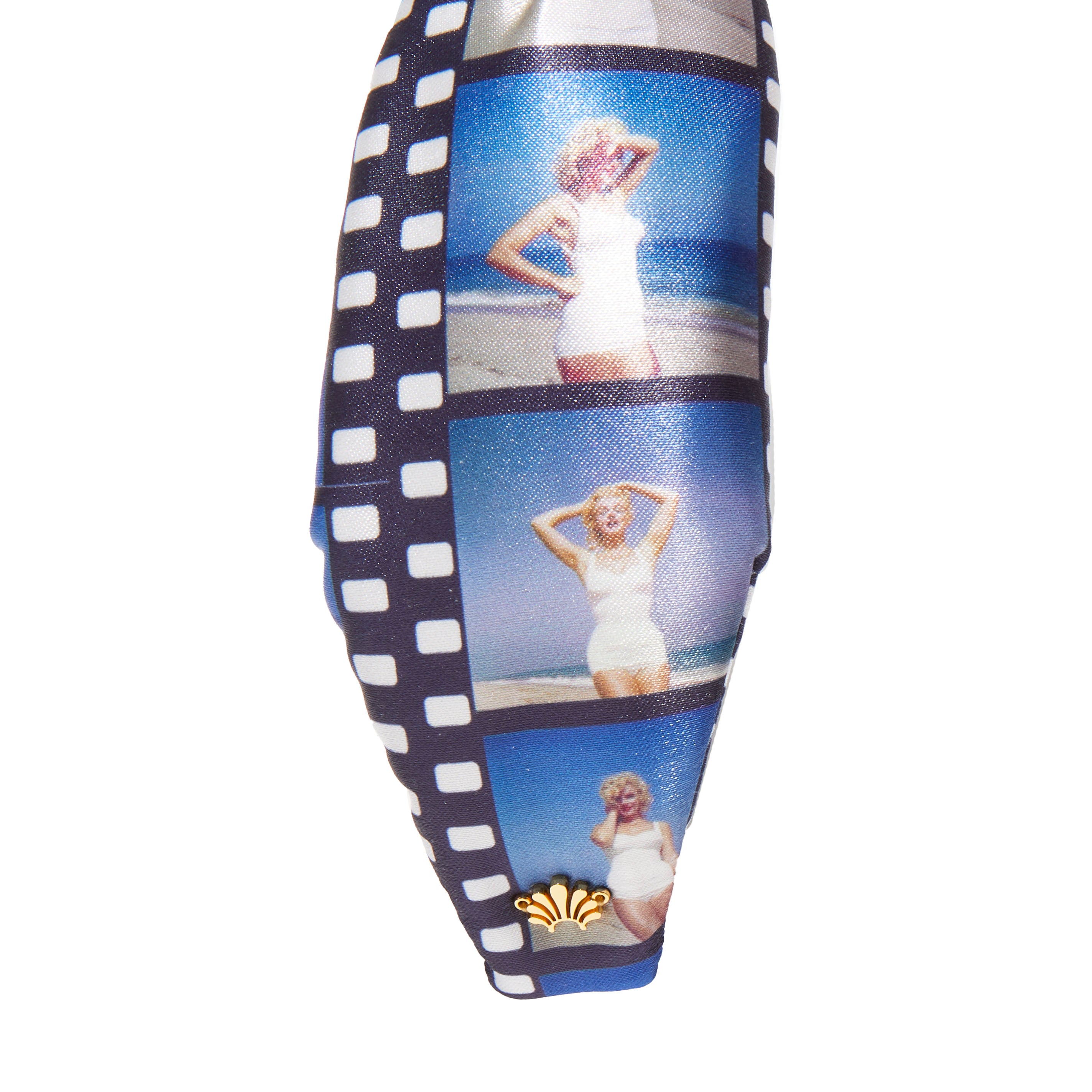 Lele X Mm Knotted Printed Film Strip Headband