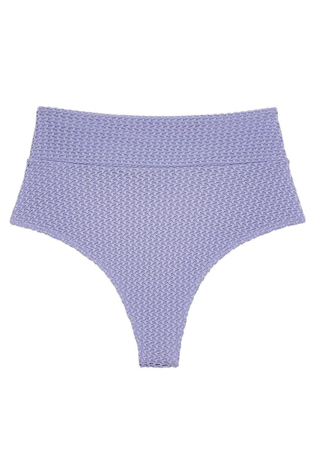 Lavender Crochet Added Coverage High Rise Bikini Bottom