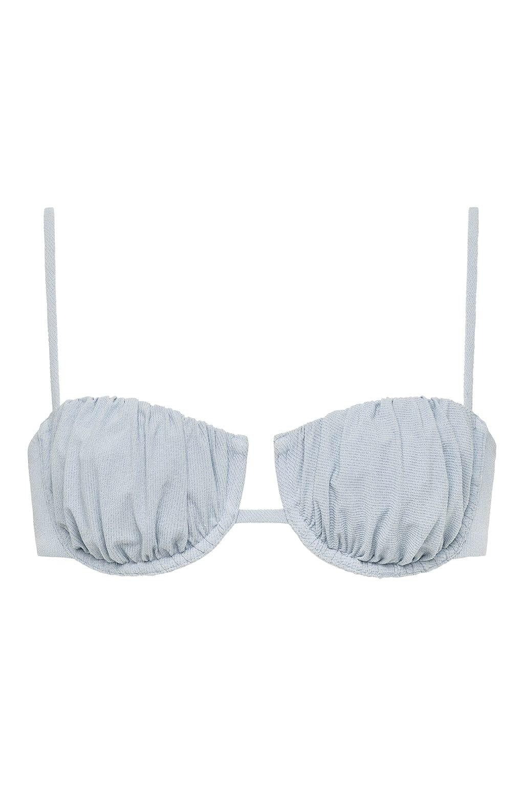 Light Denim Petal Bikini Top