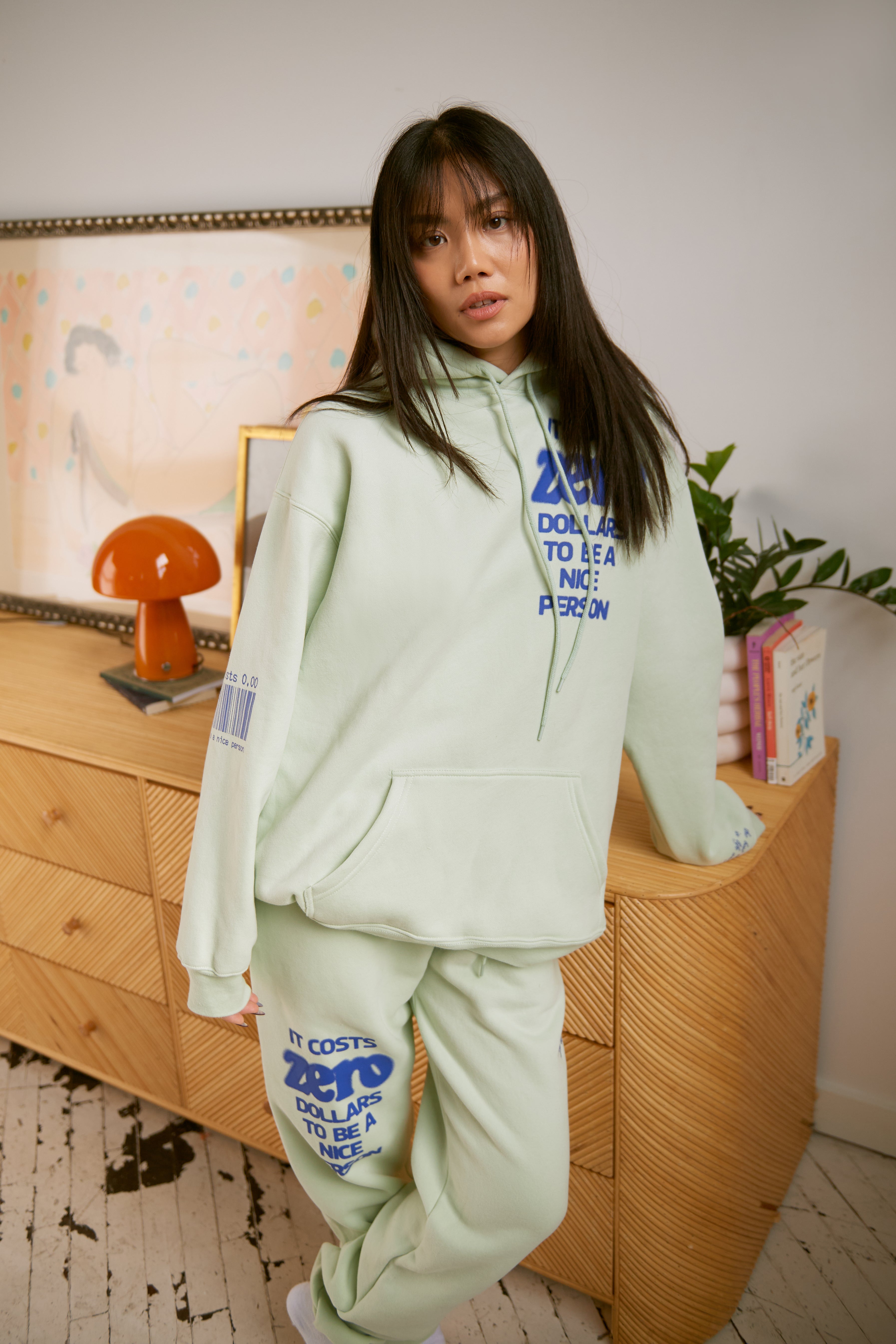 It Costs $0.00 To Be A Nice Person Mint Sweatpants