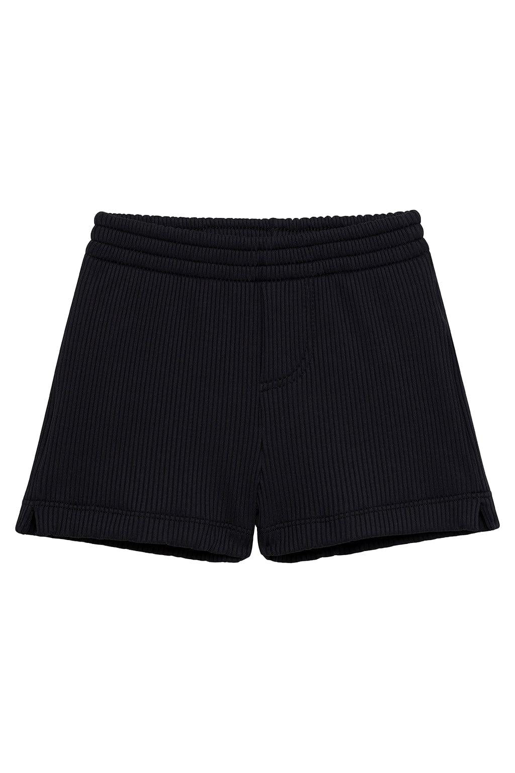 Black Rib Mini Swim Trunk