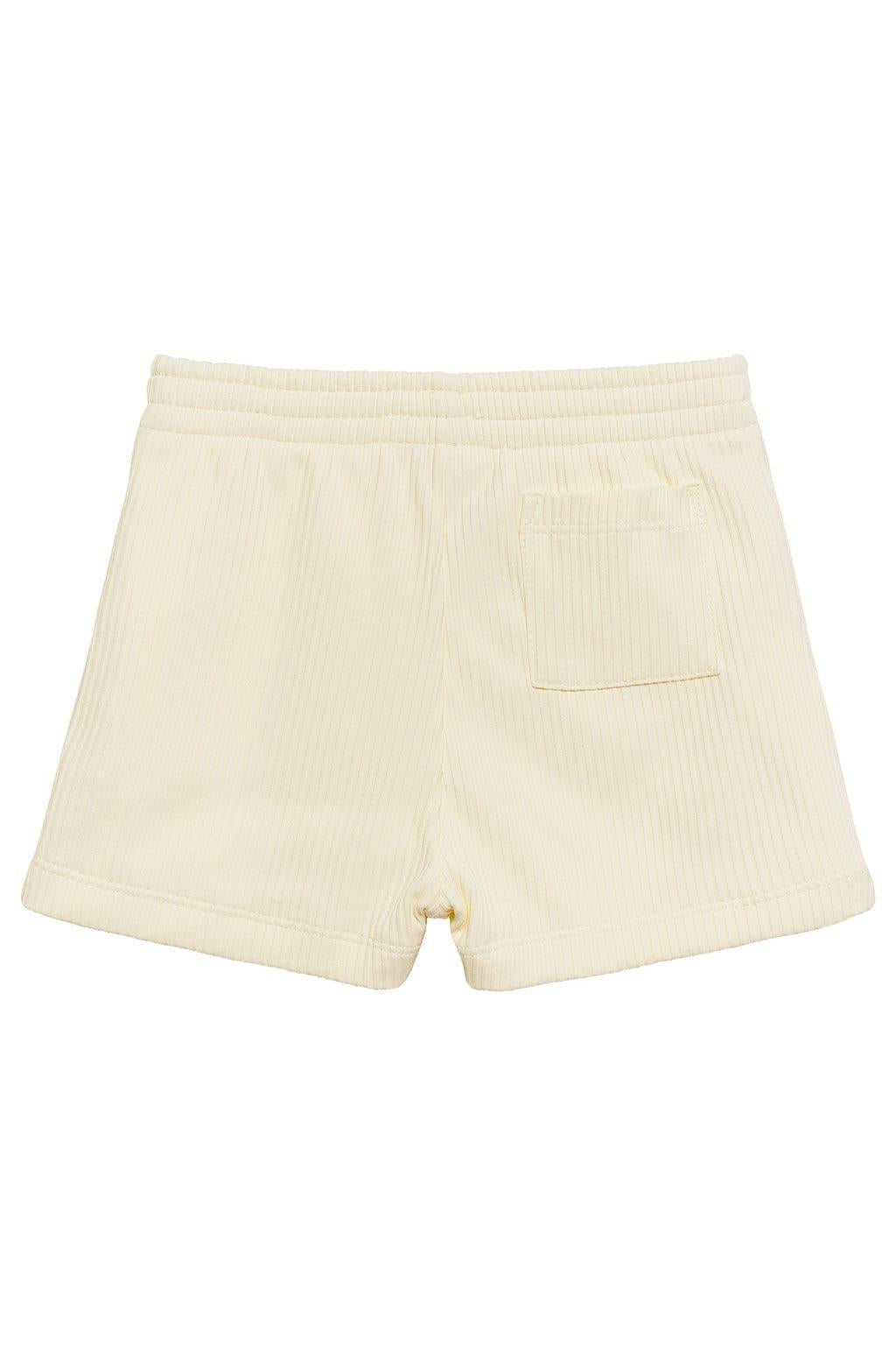 Cream Rib Mini Swim Trunk