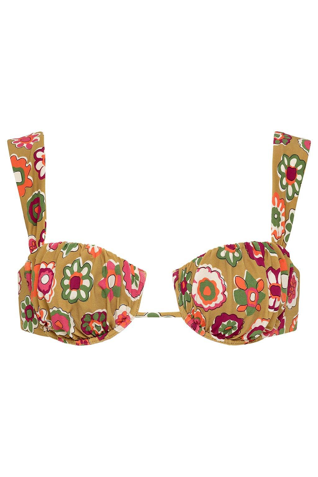 Mazzy Floral Petal Bikini Top