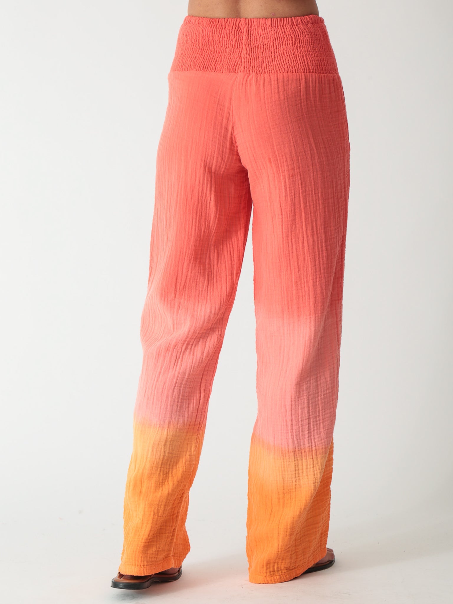 Beach Gauze Pant - Ombré Tomato
