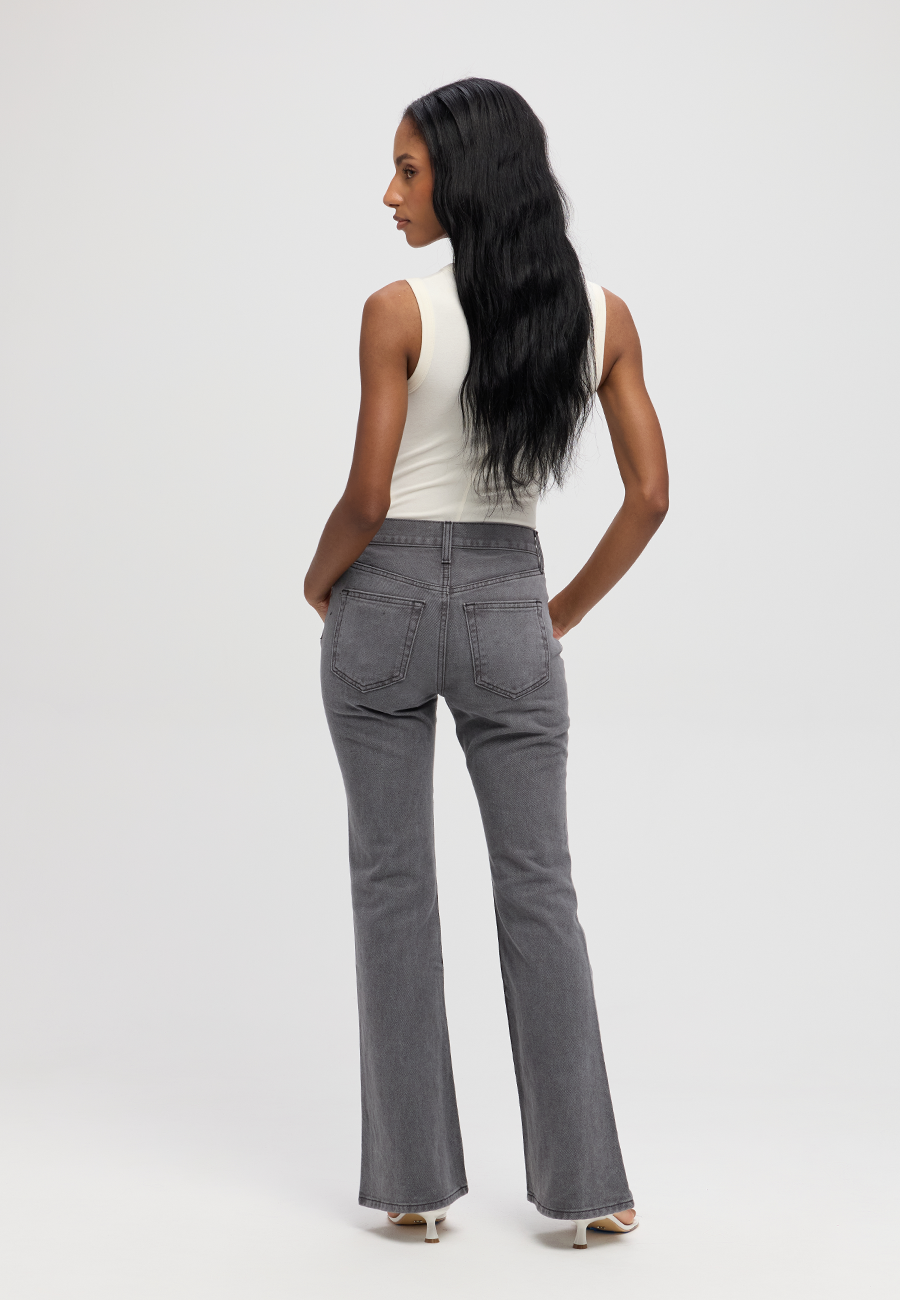 Nina High Rise Flare - Stormy Skies