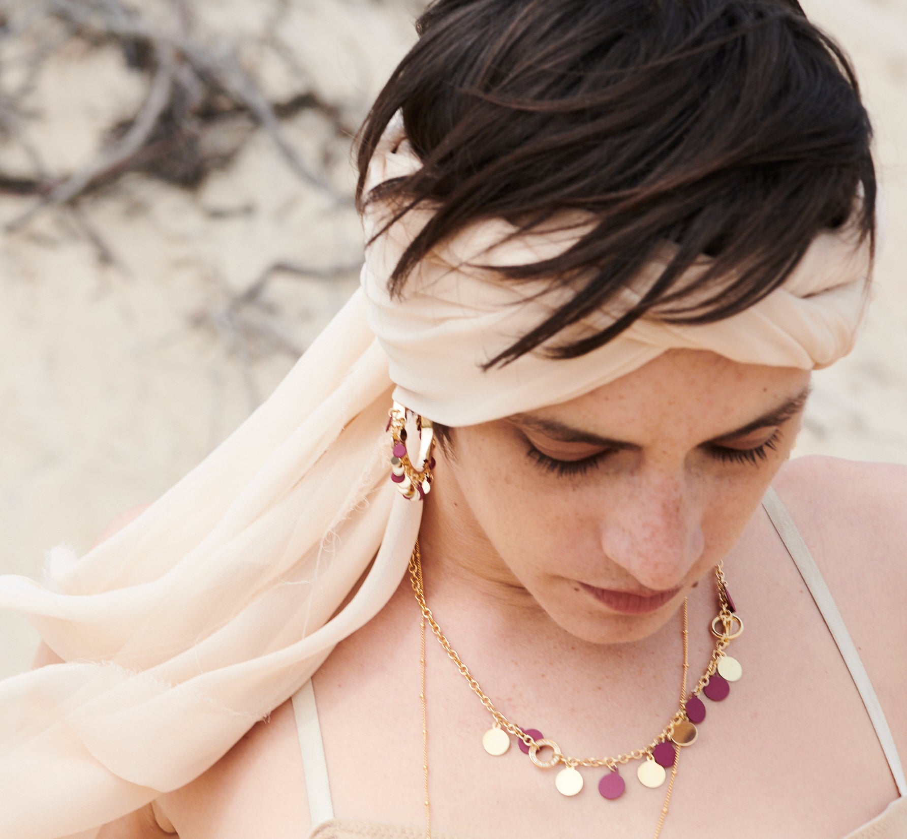 Paillette Toggle Necklace