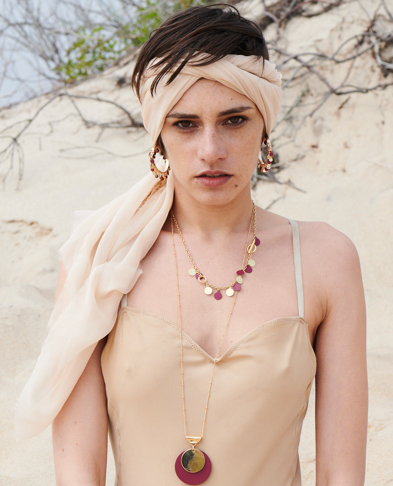 Paillette Pendant Necklace