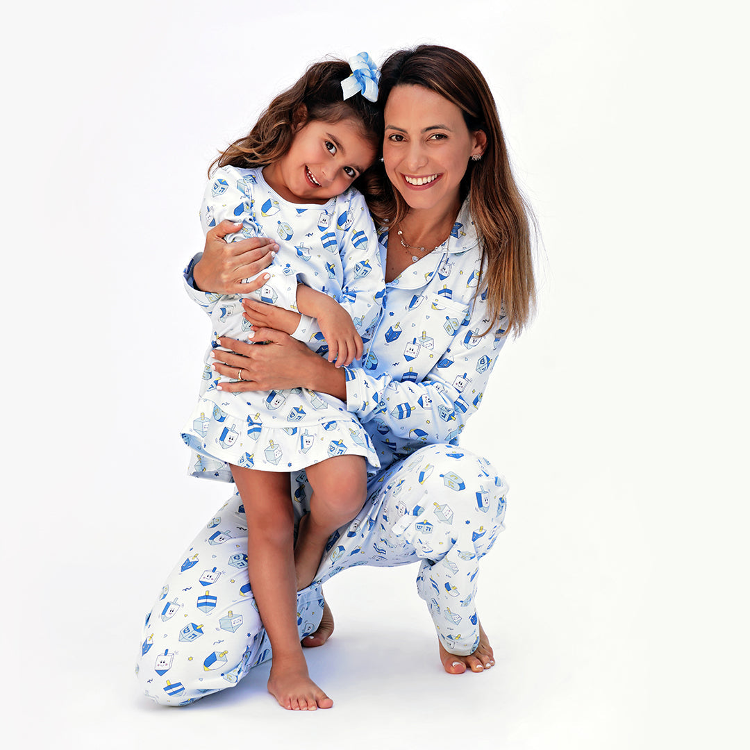 Womens Two Piece Pj Happy Dreidels