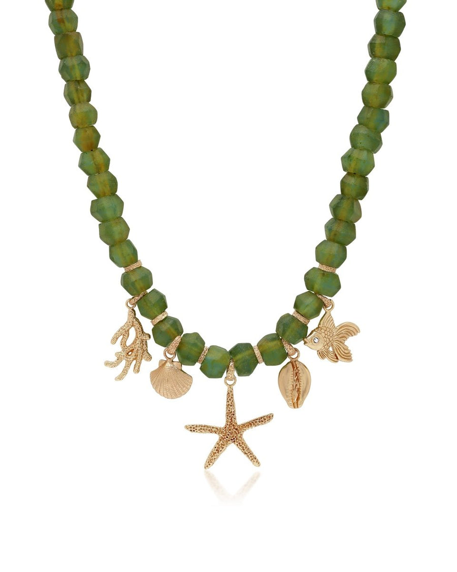 Meretrix Necklace in Green – MIX - will take 2-4 weeks to arrive